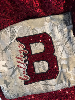 Bulldogs Sequins Embroidered sweatshirt